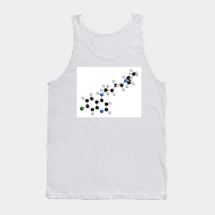 Chloroquine malaria drug molecule (F011/1426) Tank Top